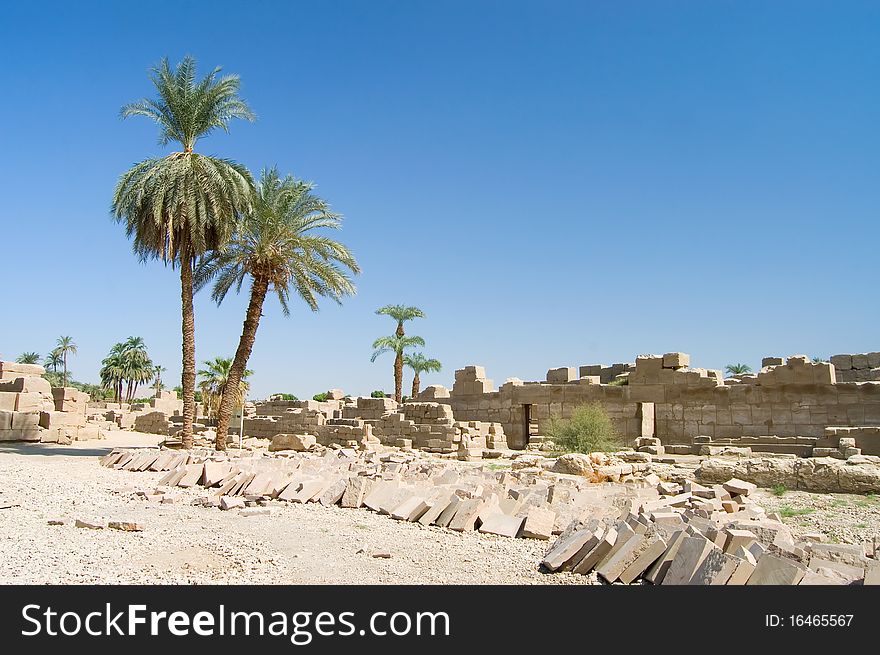 Ancient egypt ruins in luxor