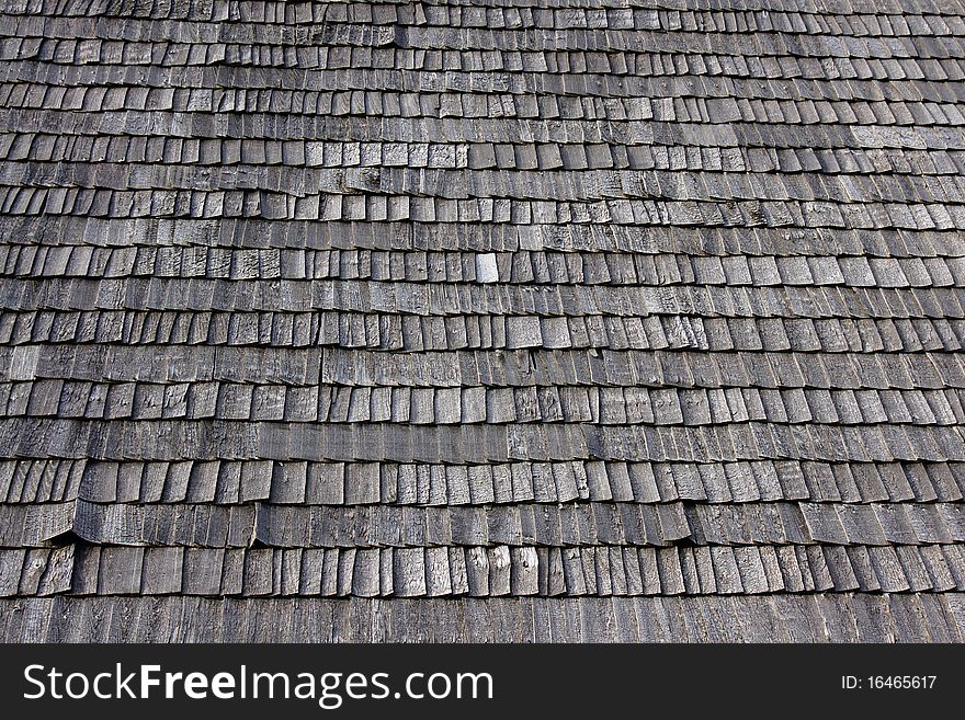 Old wooden roof of lath or laths