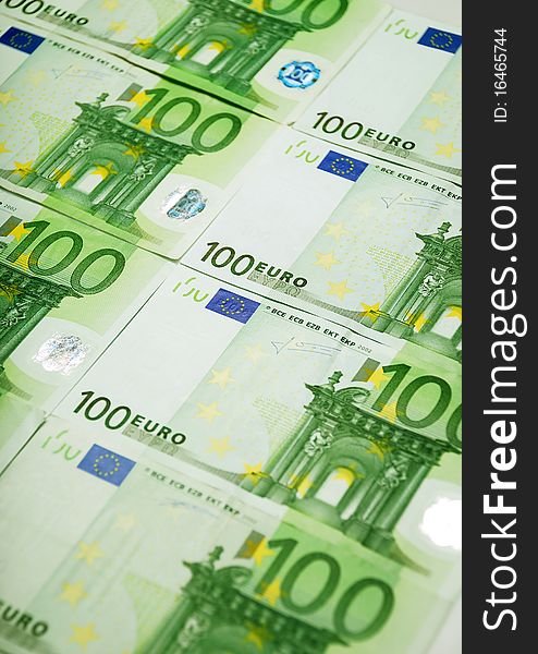 Background made of euro banknotes