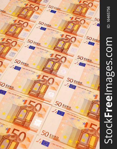 Background made of euro banknotes