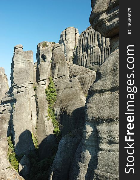 Meteora Rocks,Greece,famous For Its Unusual Rocks