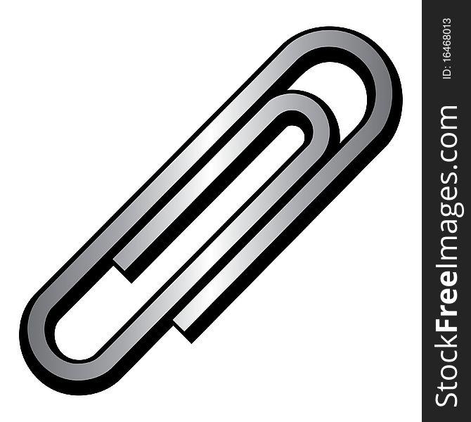 Cartoon illustration of a office supply paper clip