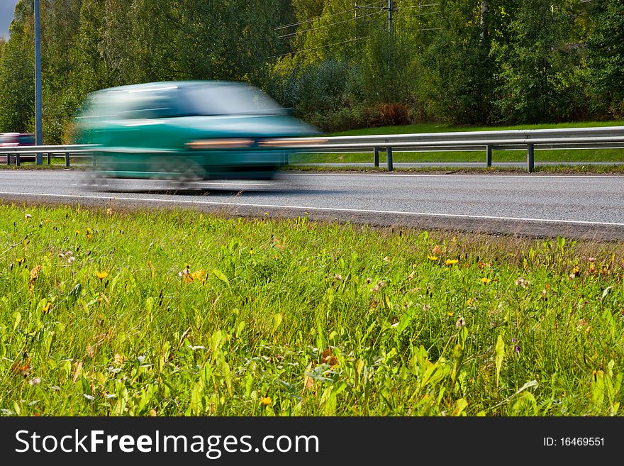 Blur image of moving car. Blur image of moving car