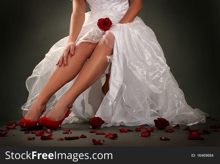 young bride on white background. young bride on white background