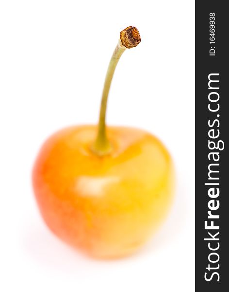 Berries ripe cherry on a white isolated background. Studio. Berries ripe cherry on a white isolated background. Studio