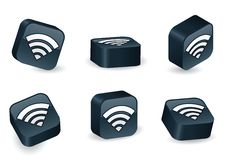 Three-Dimensional WiFi Blocks Stock Images Three-Dimensional WiFi Blocks Stock Images