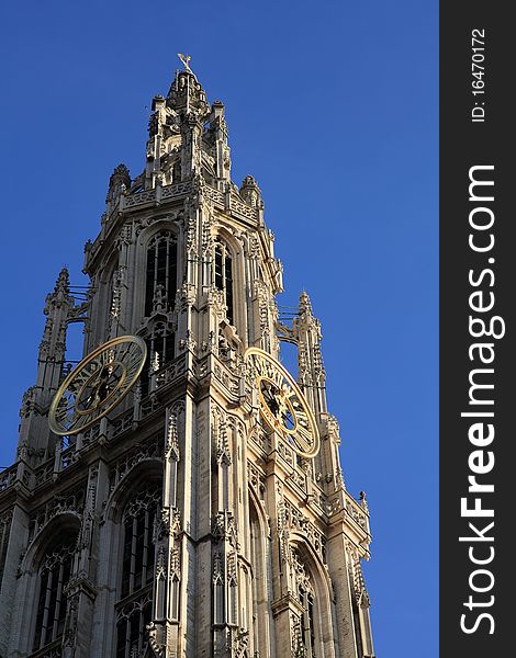 Cathedral of our Lady at a sunny afternoon, Antwerp, Belgium. Cathedral of our Lady at a sunny afternoon, Antwerp, Belgium.