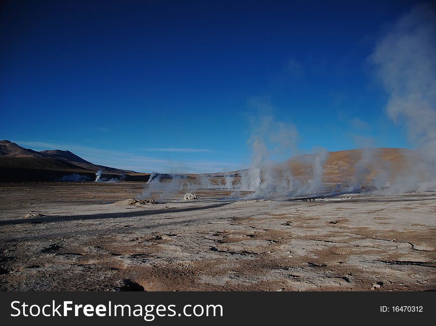 The Chilean geysers of El Taito. The Chilean geysers of El Taito