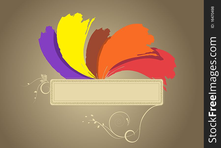 Decorative style frame vector background . Decorative style frame vector background