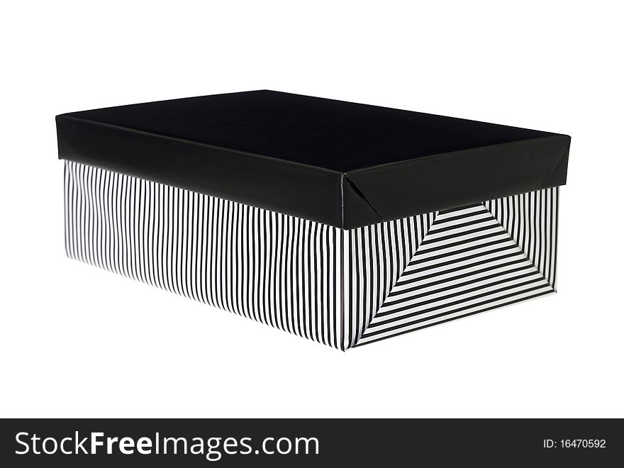 Black and white present isolated on white background