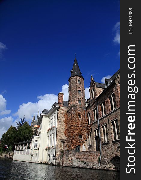 Houses at the riverside, Bruges