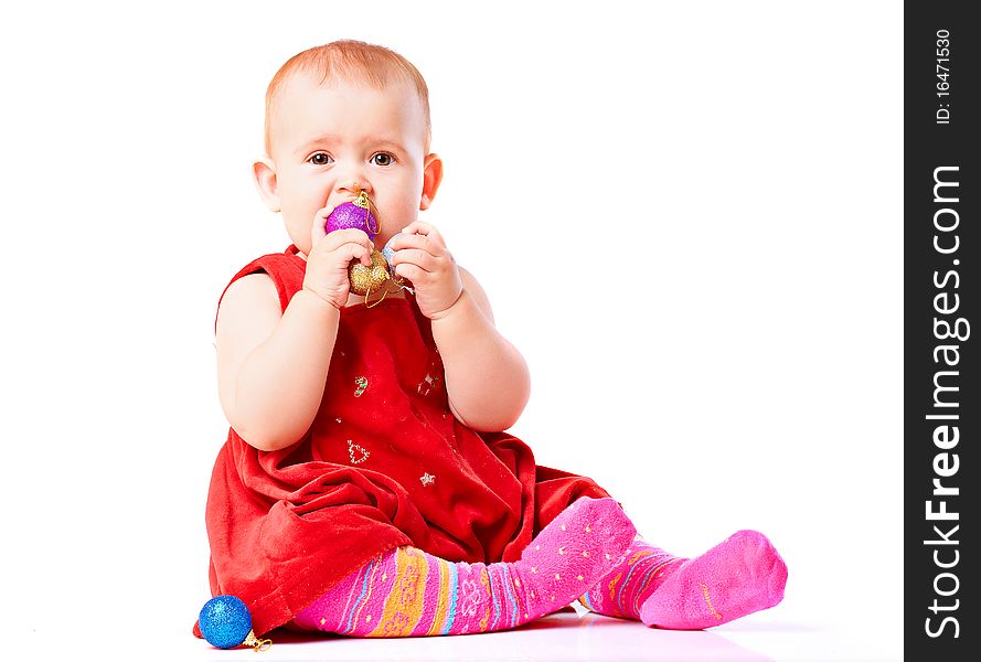 Little Girl In Red Dress