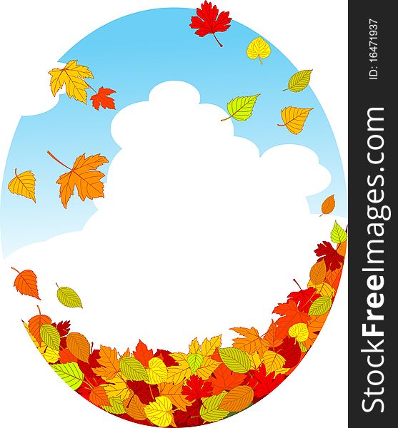 Autumn background with falling leaves. Autumn background with falling leaves