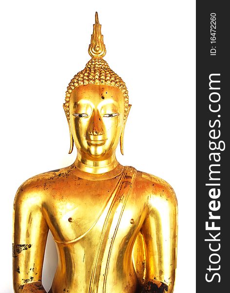 Golden Buddha Statue Isolated