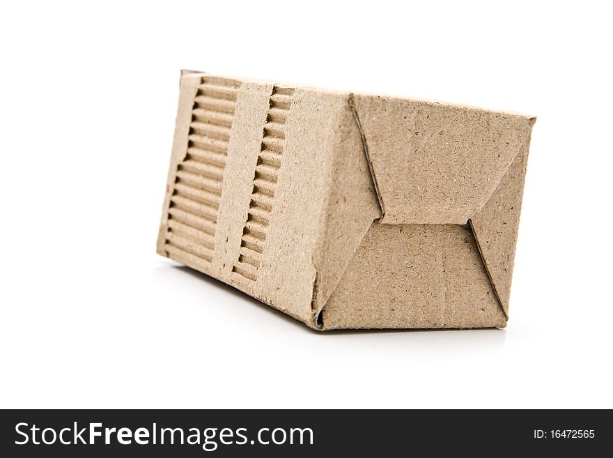 Cardboard box on a white background