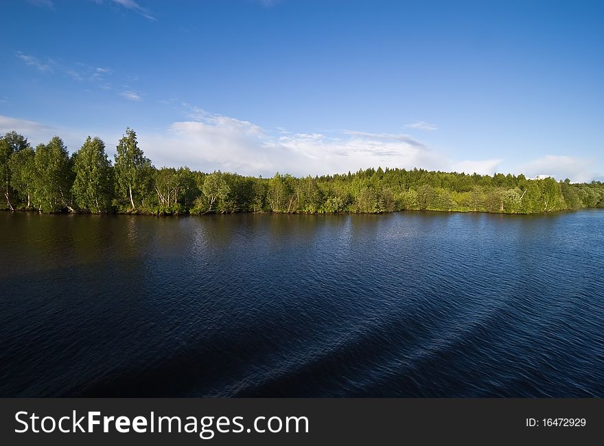 Panorama of Beloe lake