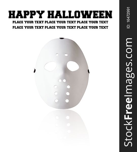 Scary Halloween hocky goalkeeper mask. Scary Halloween hocky goalkeeper mask