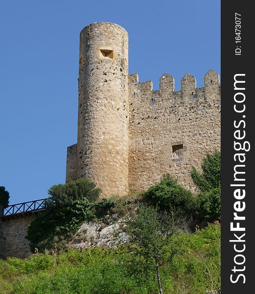 The Castle of Frias, the famous castle of that village in Burgos, Spain. The Castle of Frias, the famous castle of that village in Burgos, Spain