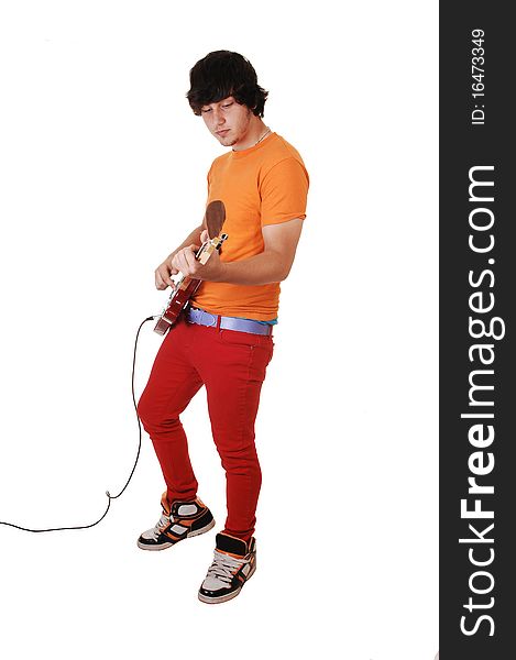 Teen Boy With Guitar.