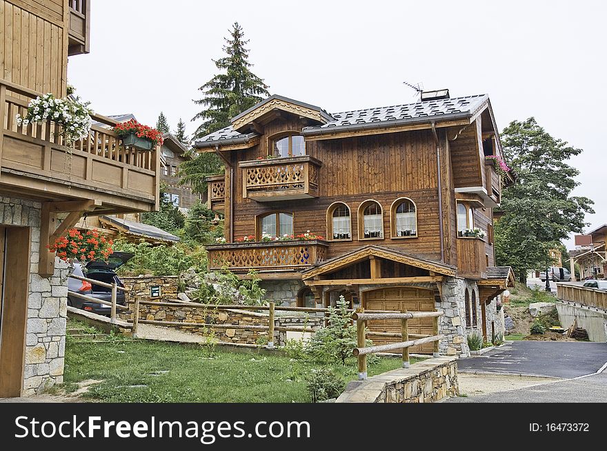 Typical Chalet in the French Alps. Typical Chalet in the French Alps