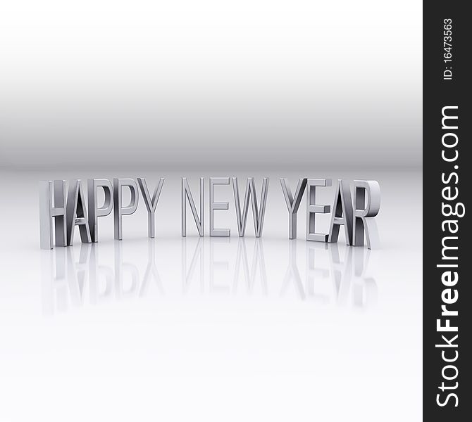 Happy New Year - 3D render 2010