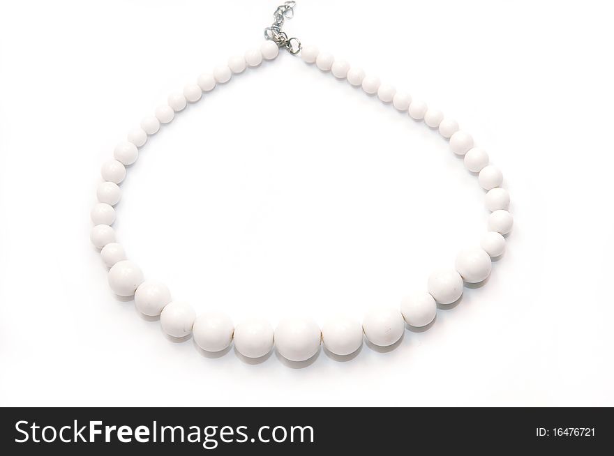 White bead isolated on white