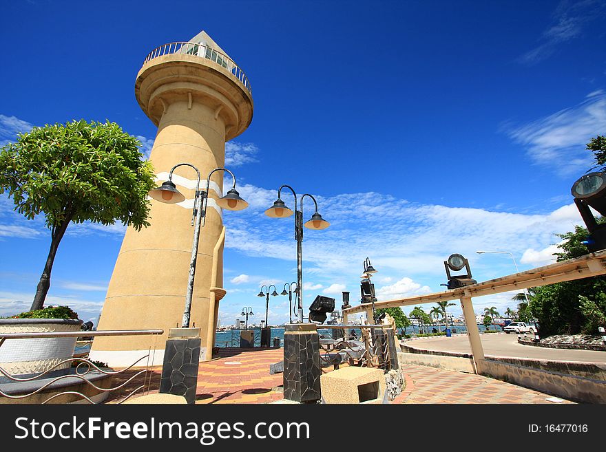 Big lightouse on the beach