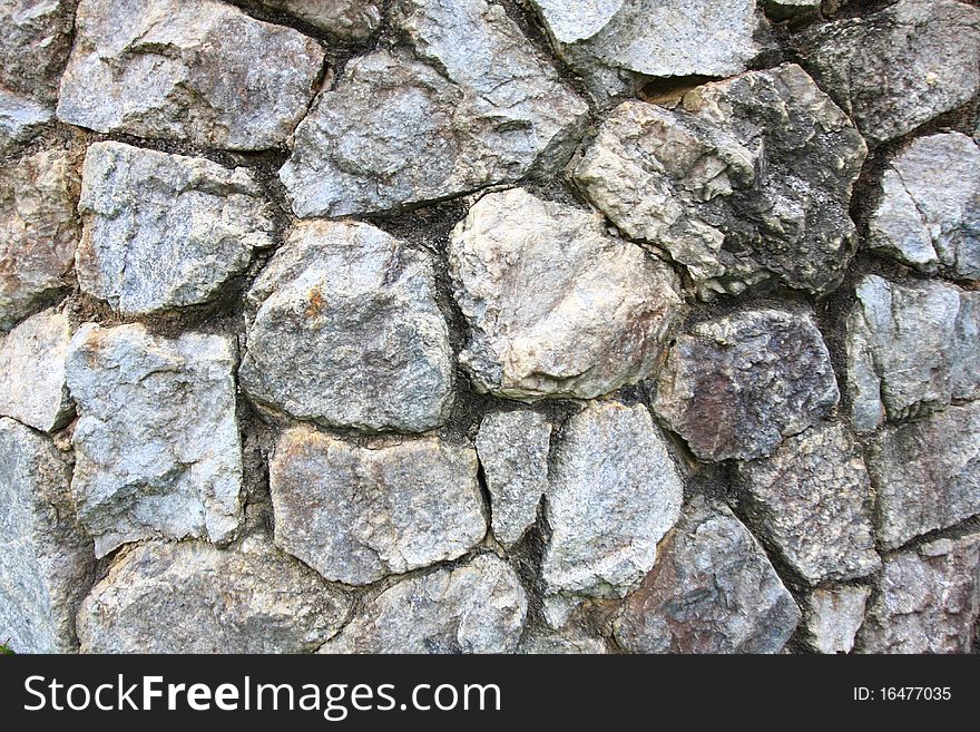Pattern on the stone wall