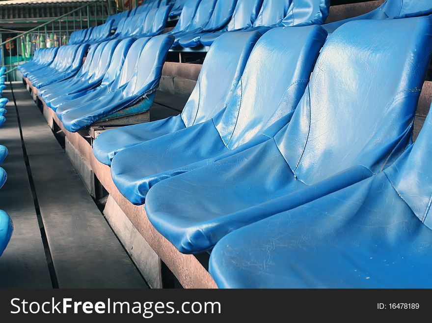 An empty stadium with empty tribunes. An empty stadium with empty tribunes