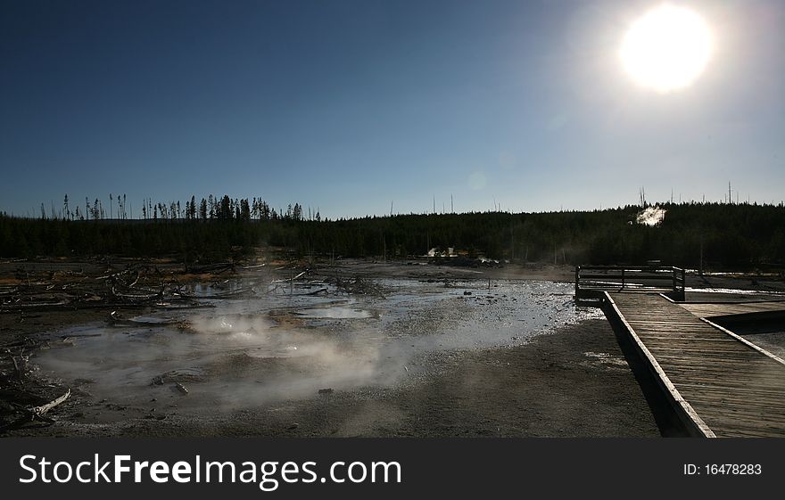 Norris geyser basin  yellow stone national park. Norris geyser basin  yellow stone national park