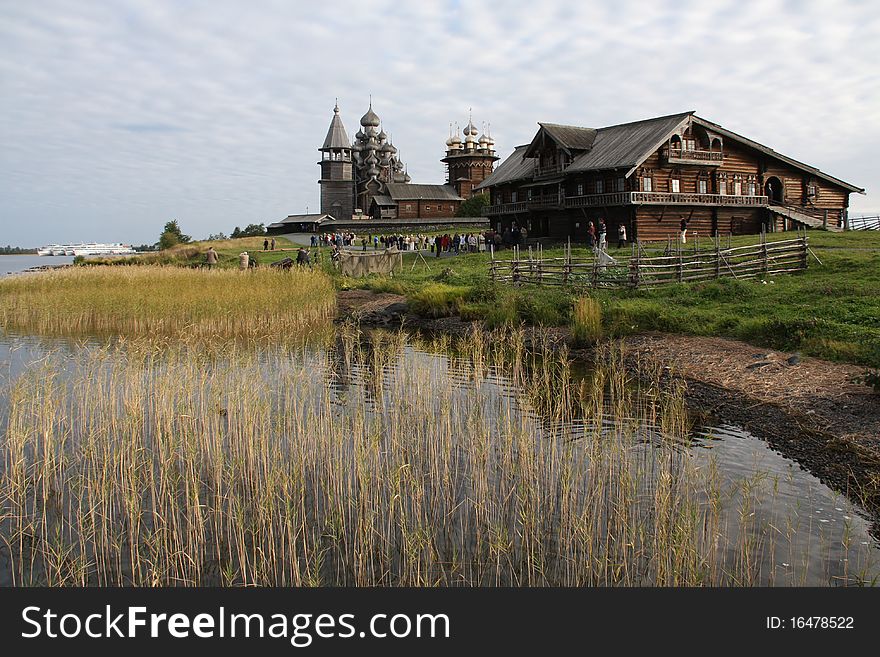 This is an image of Kizhi Island in the Russian Federation.