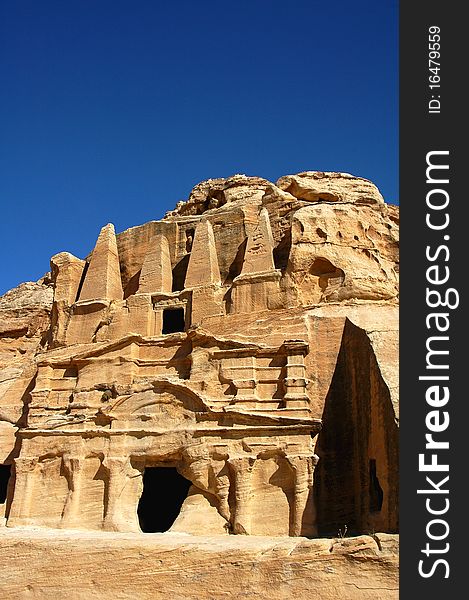 Scenery of the famous ancient site of Petra in Jordan. Scenery of the famous ancient site of Petra in Jordan.
