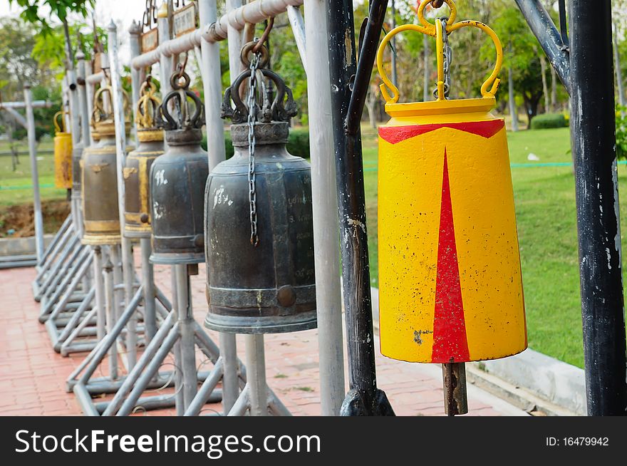 Can be found bell in the temple  was common in Thailand. Can be found bell in the temple  was common in Thailand.