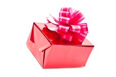 One Red Present Royalty Free Stock Photo One Red Present Royalty Free Stock Photo