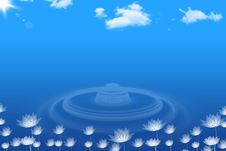 Abstract Background Of Lotuses And Blue Sky Stock Photo Abstract Background Of Lotuses And Blue Sky Stock Photo