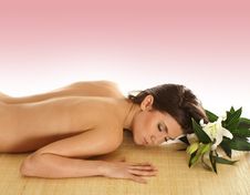An Attractive Woman Is Getting Spa Treatment Royalty Free Stock Images An Attractive Woman Is Getting Spa Treatment Royalty Free Stock Images