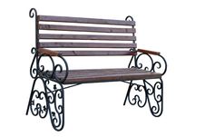 Wooden Garden Bench Royalty Free Stock Images