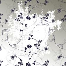 Seamless Floral Pattern Black Silhouette Royalty Free Stock Photo Seamless Floral Pattern Black Silhouette Royalty Free Stock Photo