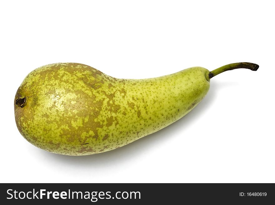 Green pear isolated white background. Green pear isolated white background