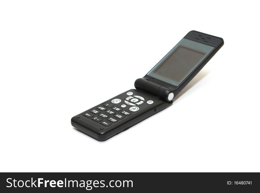 Photo of the mobile phone on white background