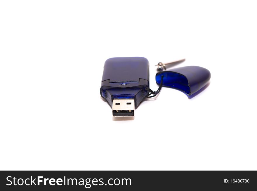 Photo of the flash memory on white background