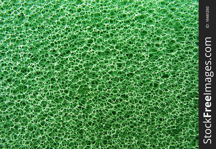 Close-up of soft green sponge texture. Close-up of soft green sponge texture