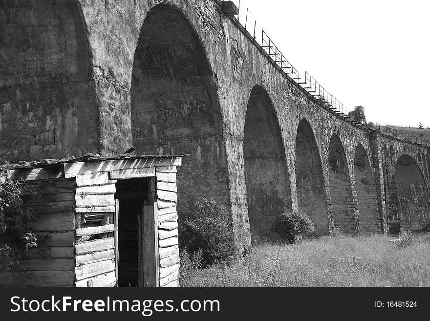 An old bridge in Karpathian village Vorokhta. An old bridge in Karpathian village Vorokhta