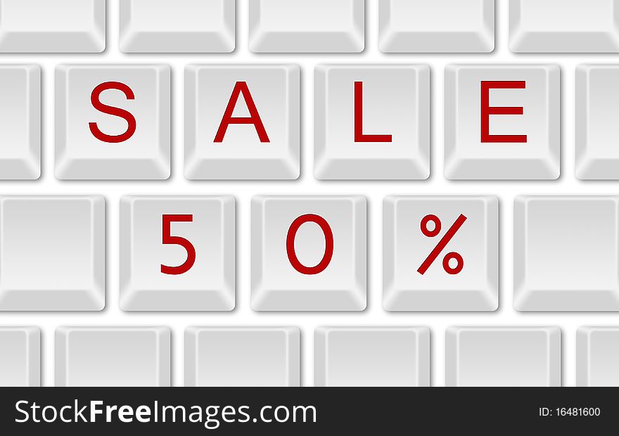 Sale 50% on keyboard