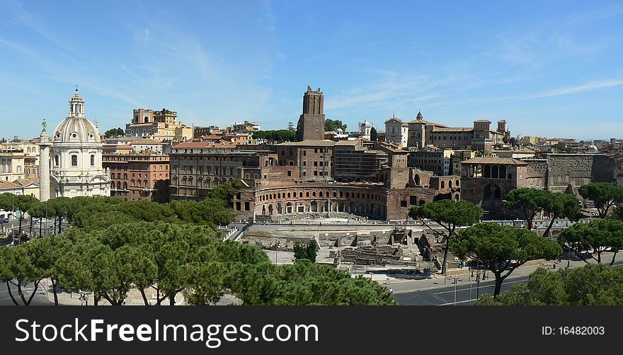 Rome - panoramatic view of historical capital
