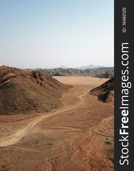 Desert road in Egypt, Mars Alam