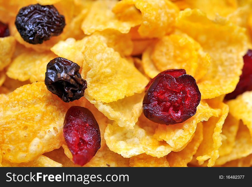 Healthy Cereal With Raisins And Berries