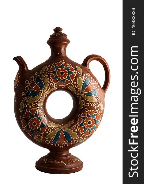 Decorative clay jug