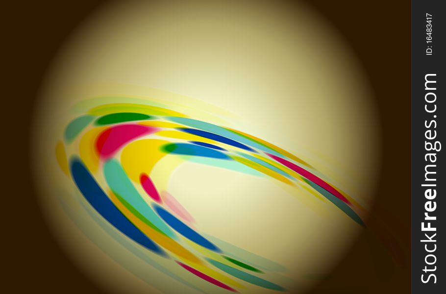 Abstract retro background with a colored rotating circles. Abstract retro background with a colored rotating circles