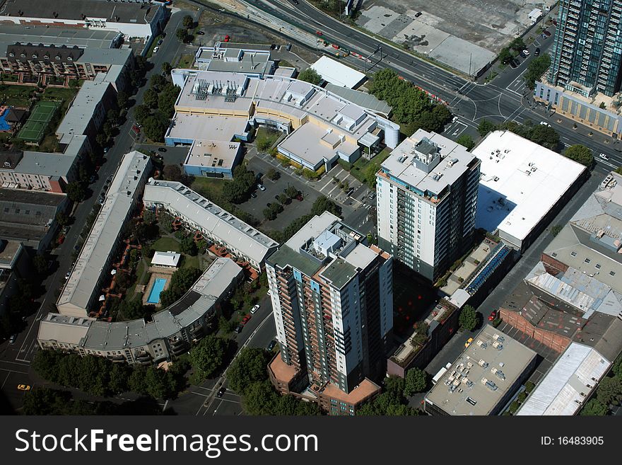 Aerial view of blocks of flats in Melbourne, Australia. Aerial view of blocks of flats in Melbourne, Australia